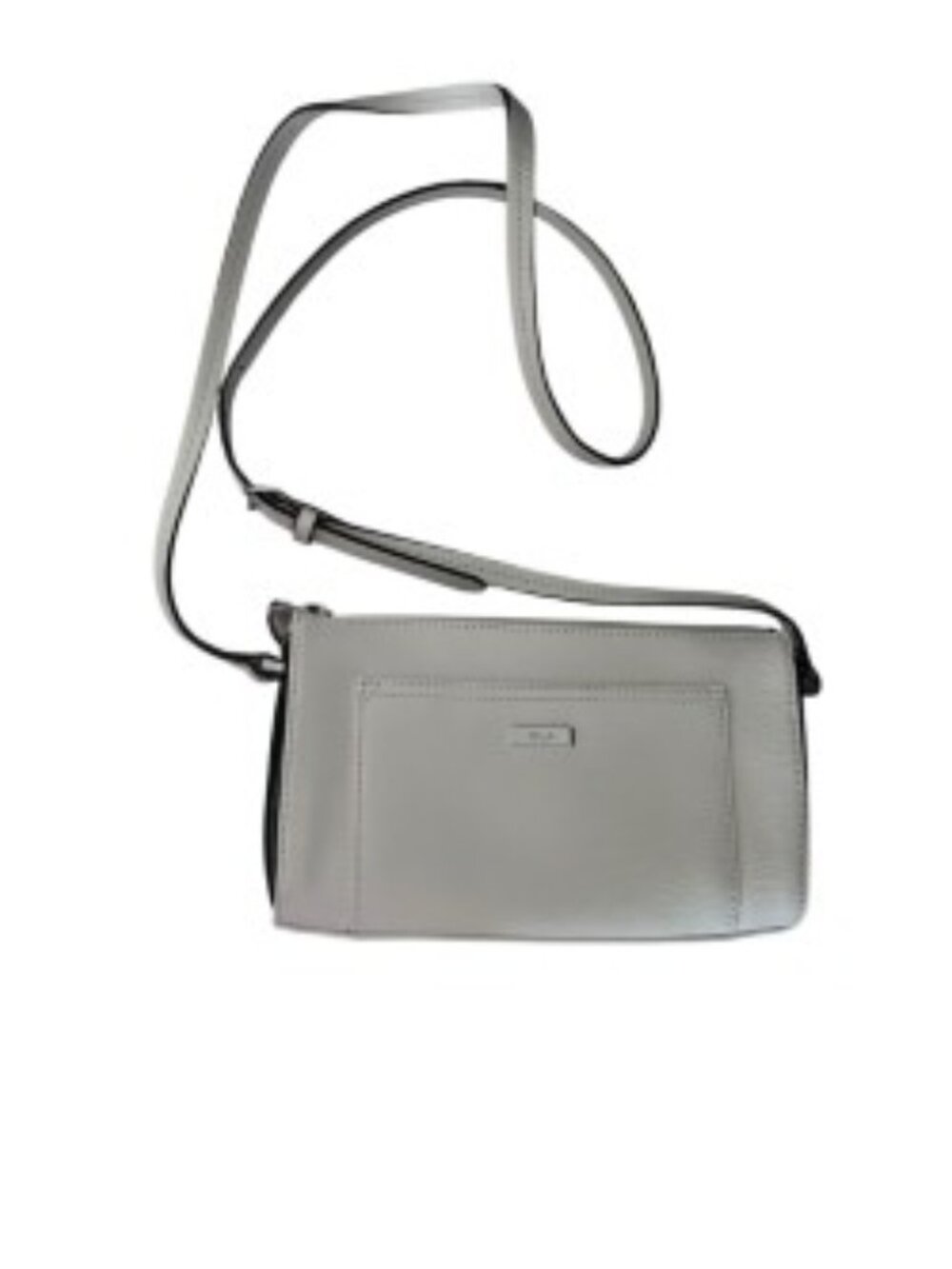 Ralph Lauren White & Black Saffiano Leather Crossbody Bag